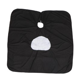 FOMIYES Professional Hairdressing Cape with Viewing Window Reusable Barber Gown for Hair Cutting and Coloring Durable Black Salon Cape for Men and Women