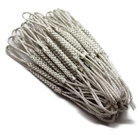 Rayon Netsuke String for Straps, Set of 50, For Straps, Amulet, Silver