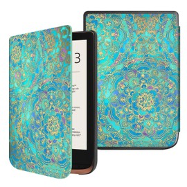 Fintie Case for Pocketbook Touch HD 3 / Touch Lux 5/4 / Basic Lux 4/3/2 and Pocketbook Color E-Reader - Ultra Thin Case with Auto Sleep/Wake, Magnetic Closure, Jade