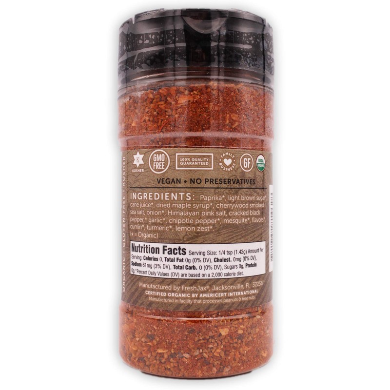 FreshJax Seasoning Spice Rosy Cheeks Organic Maple Bourbon BBQ Rub