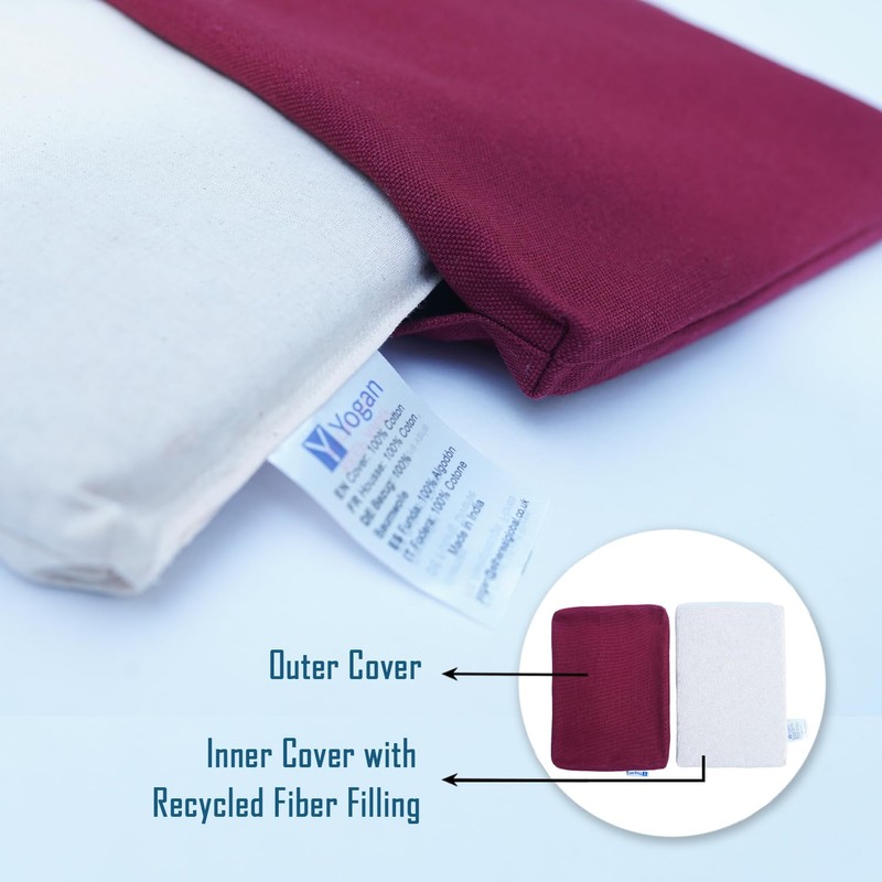 Yogan Head Cushion/Headpad (1") for Yoga/Pilates | Organic Cotton Outer