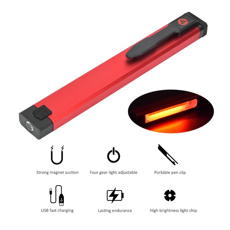USB Charging Working Light Car Maintenance Outdoor Lighting Camping Magnetic