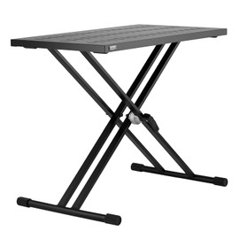 VEVOR VEVOR DJ Table Stand, 32" x 20" Portable DJ Laptop and Controller Stand, Lightweight DJ Desk DJ Booth Adjustable Height DJ Stand, Foldable Double-X Braced Keyboard Stand & Tabletop, Audio Mixer Stand