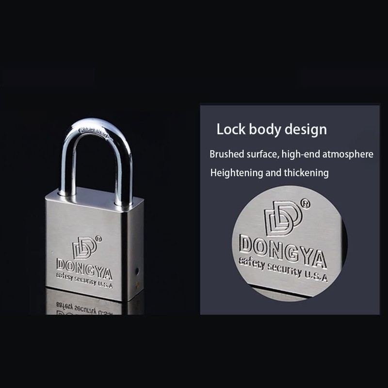 Stainless Steel Keyed Padlock 50mm, Short Shackle Security Locks with