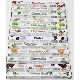 Stamford London Incense Selection x 12 Boxes -240 Sticks Pack with JROSE Incense Holder ST12Mix1