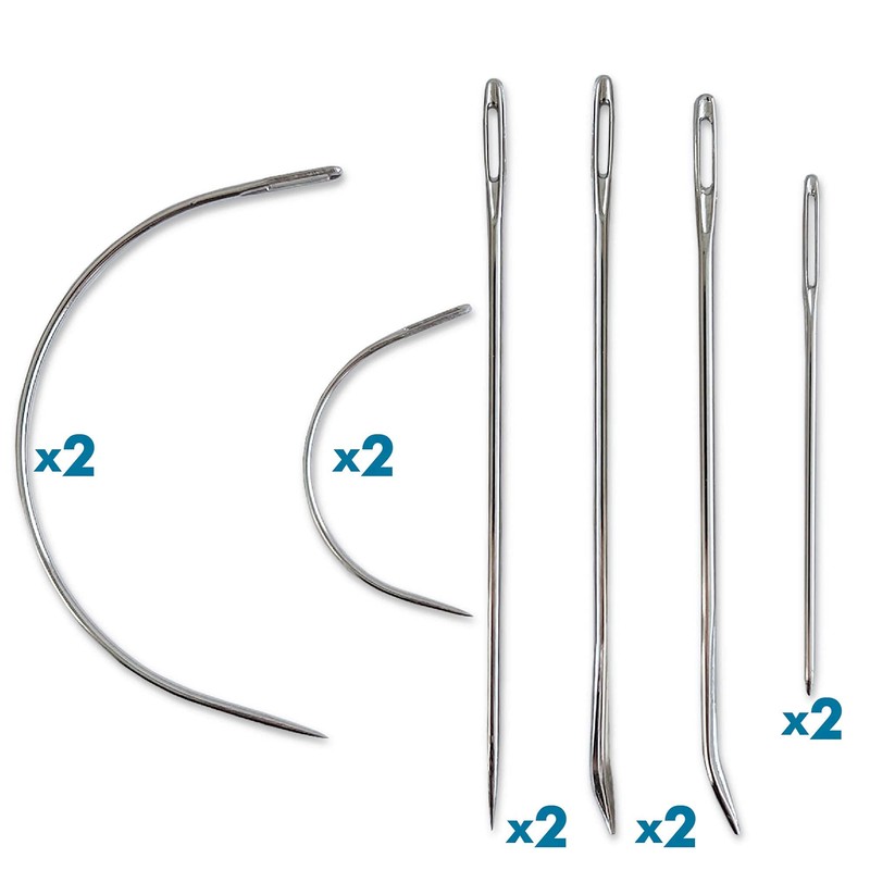 Heavy Duty Hand Sewing Needles Set - 12 Needles for