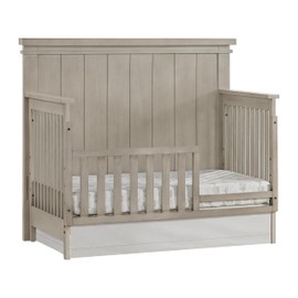 Soho Baby Hampton Crib to Toddler Bed Guard Rail Conversion Kit, Smooth Stone Wash Finish, GreenGuard Gold Certified