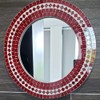 Espejo de pared redondo decorativo de mosaico hecho a mano,