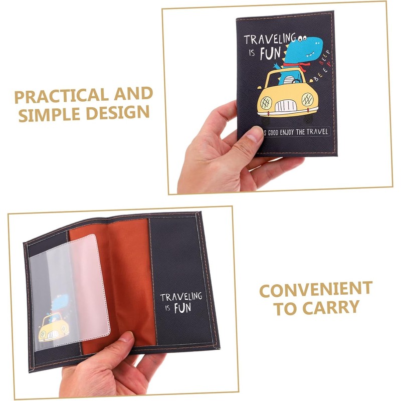 COLLBATH Cartera para Niño, Funda para Pasaporte de Viaje en
