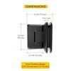 Brixwell H-P90GTG-BP Premier Series Glass To Glass Mount Shower Door