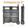 Inspired Living Ultra-Slim Rolling Collapsible Storage Pack-N-Roll Utility-carts, with Telescopic