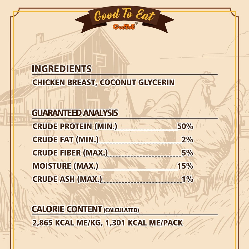 Gootoe Chicken Breast Strips 1 lb, Dog Treats, All Natural,