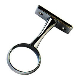 Merriway BH04425 25mm (1 inch) Chrome Wardrobe Rod Rail Centre Support Bracket