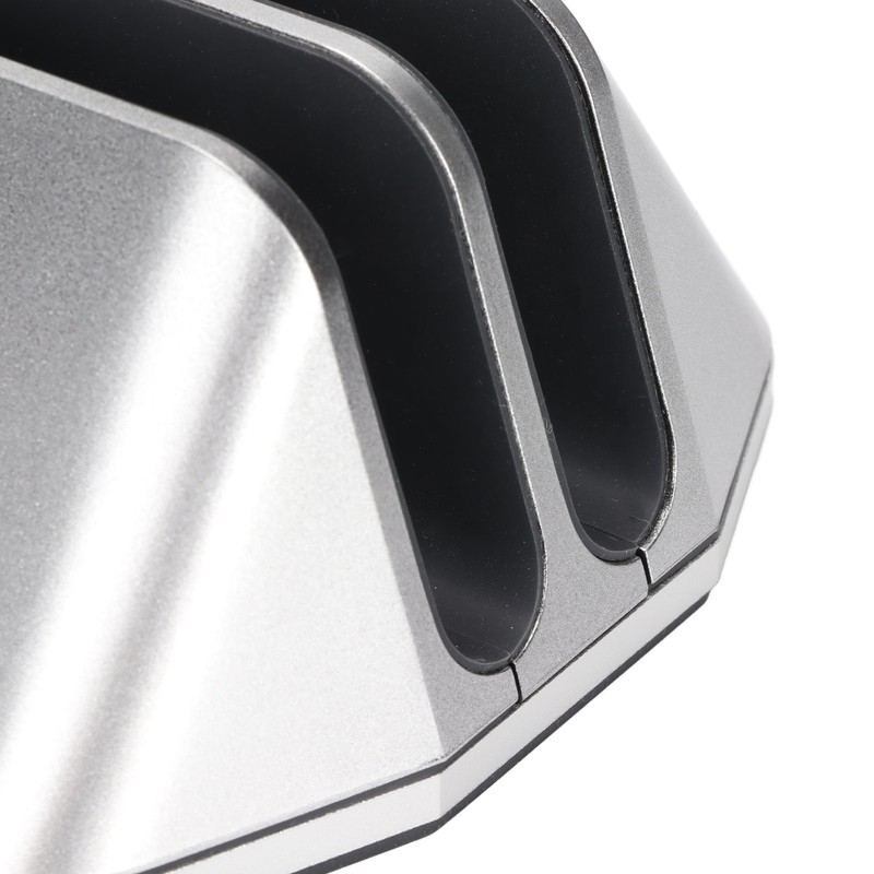 Dual Laptop Stand Vertical 3D Curved Appearance Aluminum Alloy Adjustable