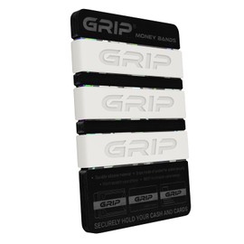 Grip Money Bands (Pack of 3) - GLOW IN THE DARK - Premium Silicone Band for Cash & Cards - Slim & Durable Design