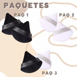 Veraly Set Esponjas Puffs Blender Polvo Triángulo Maquillaje F