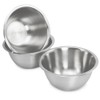 com-four® 3-teiliges Schüsselset aus Edelstahl - Salatschüssel - Chipsschüssel -