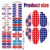 JERCLITY 6 Sheets Independence Day Nail Wraps for Women Self-Adhesive