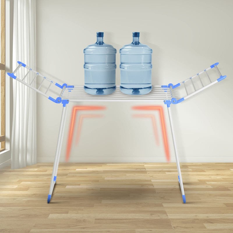 YUBELLES Clothes Drying Rack, Gullwing Laundry Rack, Collapsible, Space-Saving Laundry