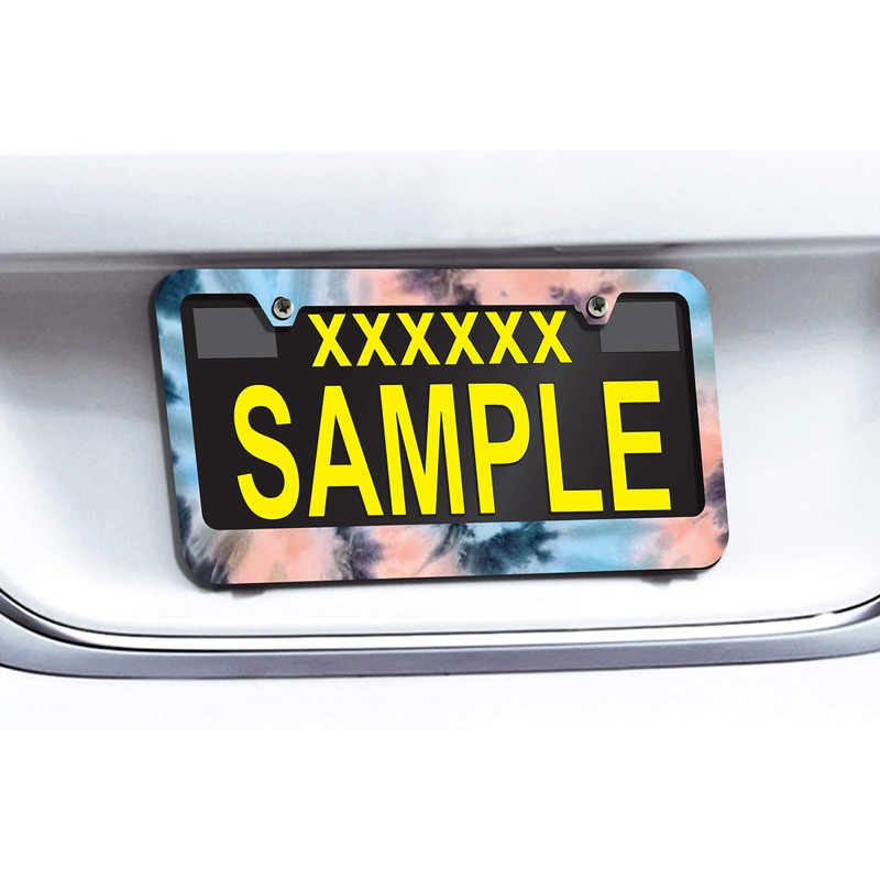 BARON-JEWELRY Tie Dye License Plate Frame Holder