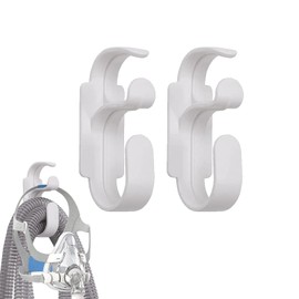 Pack of 2 White Plastic Hose Holders, Non-Slip Hose Organisers for Pipe Leaks and Tangles, Practical Hose Hanger for Household and Garden