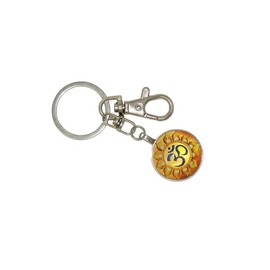 Jeannieparnell N526 Spiritual Om Keychain – Sacred Symbol Keyring for Meditation, Yoga & Mindfulness