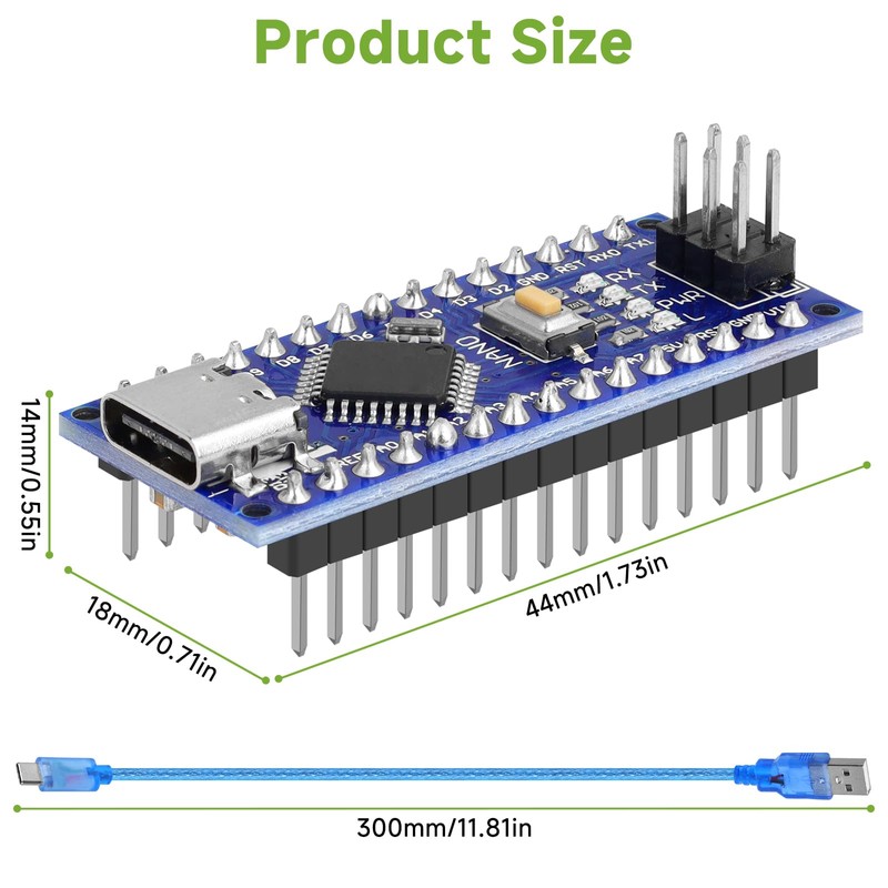 YELUFT 1 x Pre-soldered Nano Board with Cable 328P MCU