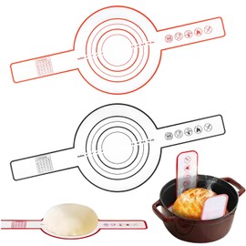 Set of 2 Baking Mat Bread, Bread Sling Mat, Reusable Sourdough Accessories, with Long Handle Sourdough Mat, Non-Stick Coating and Easy to Clean Bread Baking Accessories