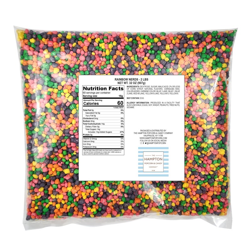 Nerds Candy Rainbow Bulk Bag - 2lb Bulk Candy Bag,