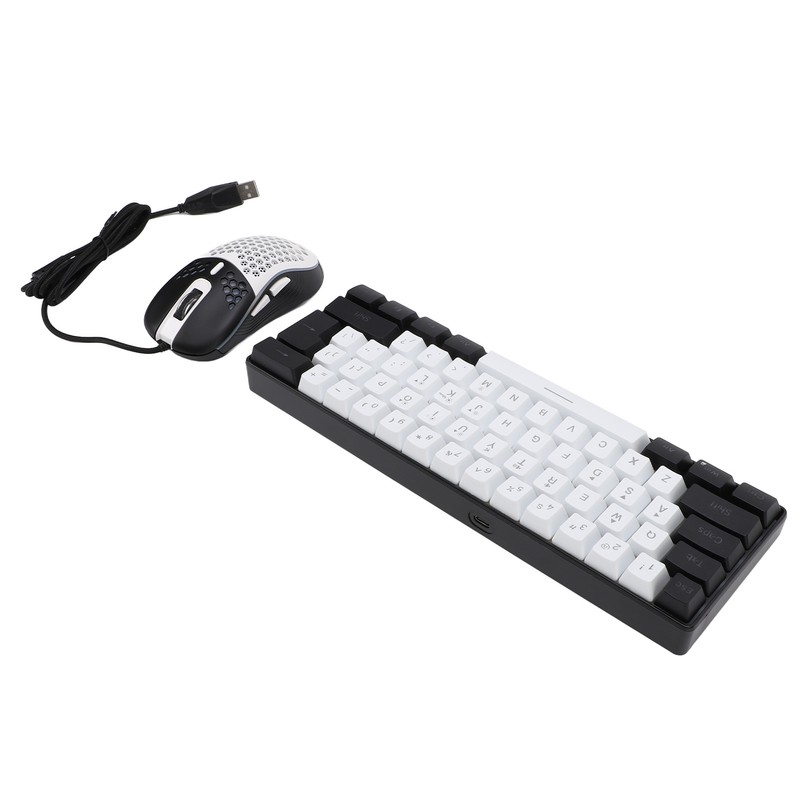 61 Key RGB Illuminated Keyboard with Mouse Multi Color LED