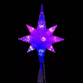 Decor N' Beyond Color Changing Lighted Bethlehem Star Christmas Holiday Tree Topper UL 10 Lights