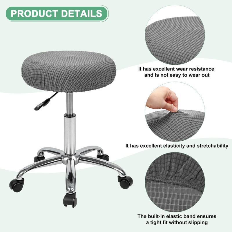 M METERXITY Bar Stool Covers Round for 12-14 Inch Polyester