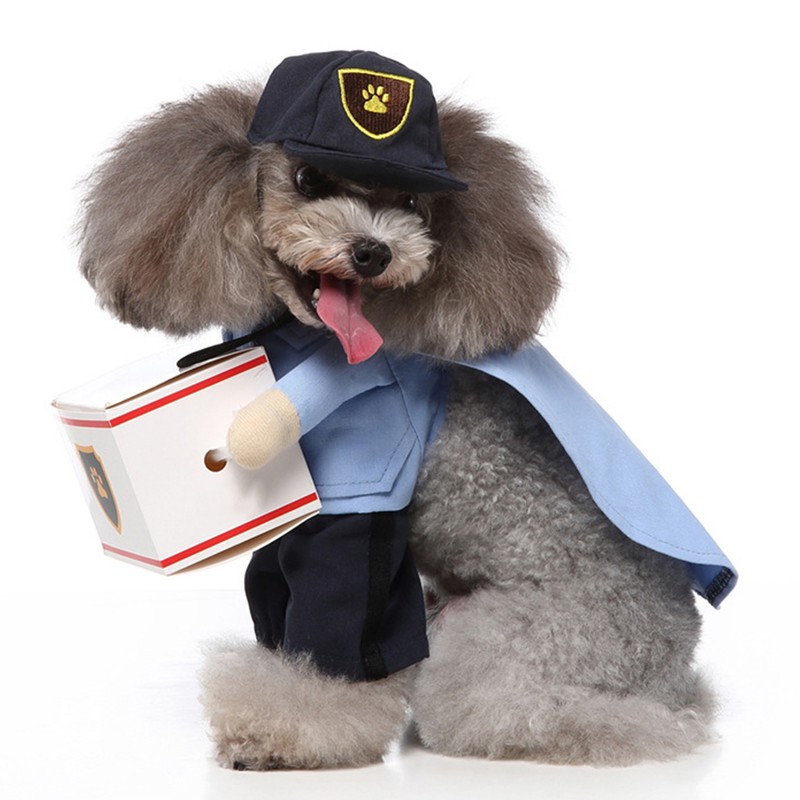 Pet Mail Carrier Costume Soft Funny Costumes Pet Suit with