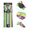 Mardi Gras Suspenders and Bow Tie Set for Men Cosplay