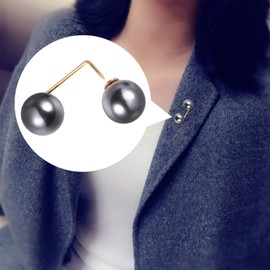 HEALLILY 6 Pcs Pearl Brooch Pin Safety Pin Cardigan Clip Shawl Collar Waist Cincher Pin for Women (Random Style), Faux Pearl Metal