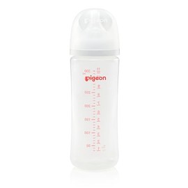 PIGEON SofTouch | Biberón Para Bebés De 6 Meses En Adelante | Simula Lactancia Materna | Tecnología Japonesa | Reduce Cólicos | Tetina L | 330 ml | Color Blanco