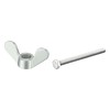sourcing map M6 Wing Nuts Butterfly Nut Silver Tone 10pcs