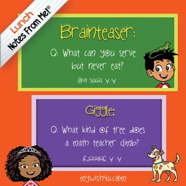 Notes From Me! 101 Tear-Off Lunch Box Notes for Boys and Girls, Brainteasers & Giggles, Inspirational, Motivational, Jokes, Riddles for Kids, Summer Camp Notes, Back to School Gifts, Ages 8+