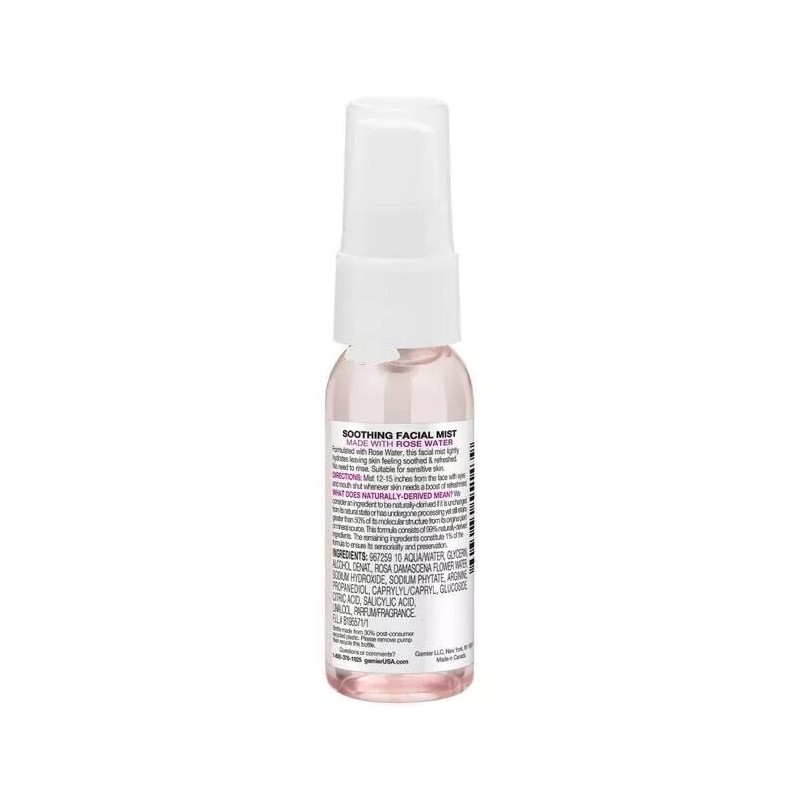 Garnier SkinActive Facial Mist Spray with Rose Water, 1oz. Travel
