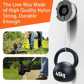 3 Trimmer Spool Lines 1 Spool Cover Cap 1 Spring Compatible with Black & Decker ST5530-GB GLC3630L20-GB STC1820PC-GB BESTA525-GB BESTA530-GB, Strimmer Spool Wire Replacement 1.6mm