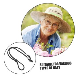 WOONEKY Strong Wind Resistance Hat Chin Cord Multi-use Hat Clip for Sports Outdoor Black