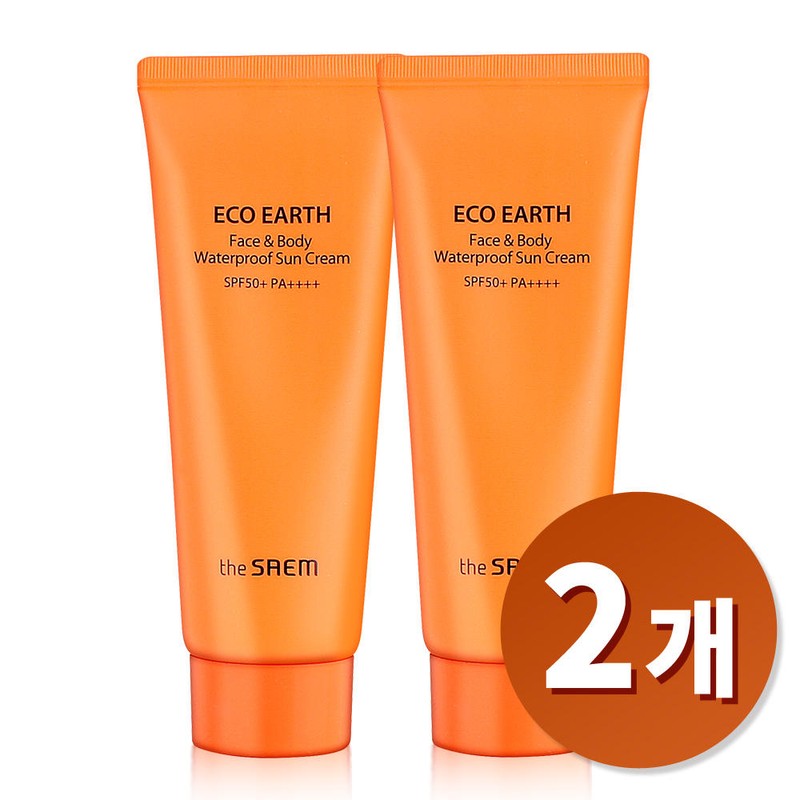 The Saem 더샘 에코 어스 페이스앤바디 워터프루프 선크림 100g x2개