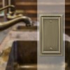 AMERELLE 94BBB Continental Single Blank Cast Metal Wallplate in Brushed