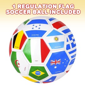 ArtCreativity Regulation Flag Soccer Playground Ball for Kids, Bouncy 9 Inch Kick Ball for Backyard, Park, and Beach Outdoor Fun, Durable Outside Play Toys for Boys and Girls - Sold Deflated