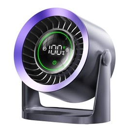 CODEYO Table Fans, Ultra Quiet Wall-Mounted Desk Fan, Digital Display Rechargeable USB Fan, 105°Tilt, 100 Speeds, Long Lasting Power, Portable Fan for Home Office Kitchen Travel Camping