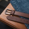 Buffway Men's Leather Belt,1.5" Handcrafted Top-Grain Leather – Durable,Comfortable,Suitable for