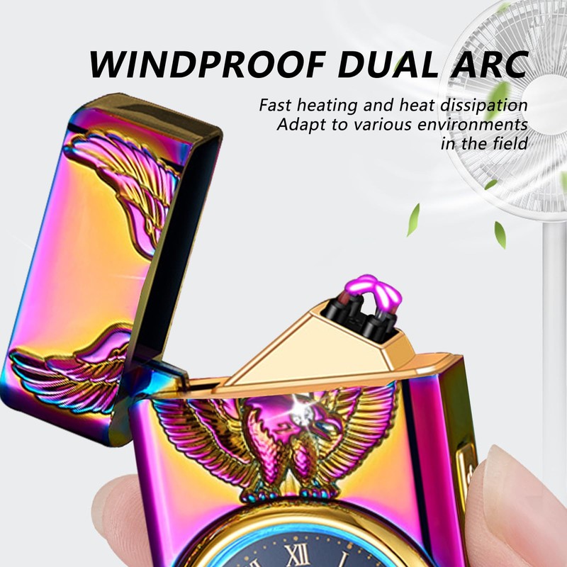 BABOBIU Electric Lighter Cool Lighter Windproof Eagle Lighter Flameless Candle