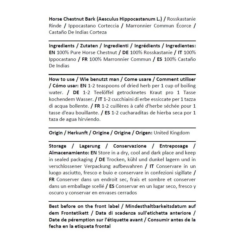Health Embassy Horse Chestnut Bark | Aesculus hippocastanum L |