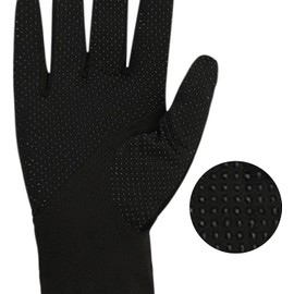 Mesh Driving Gloves for Summer Men Anti-UV Protection Sunscreen Touchscreen Cooling Breathable Gloves Cycling Riding Full Palm Sport Non-Slip Grip Motorcycle Mittens (Black, One Size)