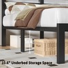 ChicZhiNest Full Black Bed Frames with Charging Station and LED
